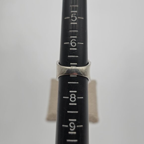 Size 7 Sterling Silver Solid Thick Quality Wide Band Ring A2753 - Picture 6 of 8